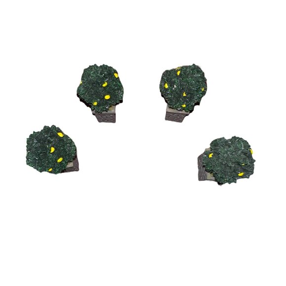 Vintage 2001 Village Square Pear Tree Set of 4 in Pots Mervyns Christmas Holiday - Picture 9 of 10